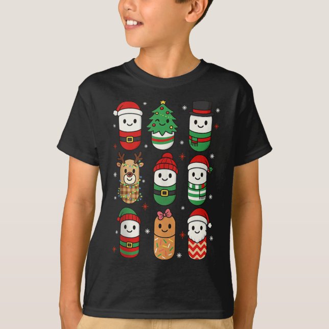 Pharmacy Christmas Xmas Vibes Pharmacist Pharm Tec T Shirt (Framsida)