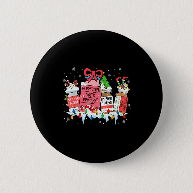 Pharmacy Crew Christmas Pharmacist Medicine Reinde Knapp (Framsida)