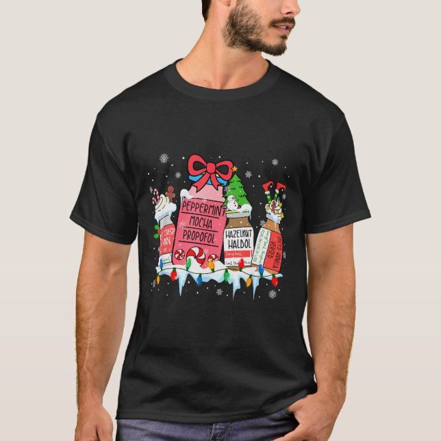 Pharmacy Crew Christmas Pharmacist Medicine Reinde T Shirt (Framsida)