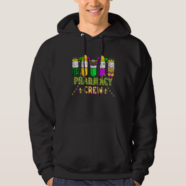 Pharmacy Crew Mardi Gras  Carnival Pharmacy Squad  Hoodie (Framsida)