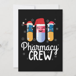 Pharmacy Crew. Pharmacist jul T-Shirt Inbjudningar