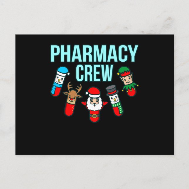 Pharmacy Crew Pharmacist Technician PharmD Graphic Vykort (Framsida)