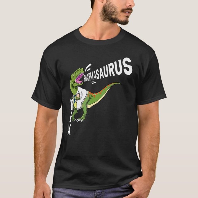 Pharmacy Dinosaur Pharma Saurus Rex Pharmasaurus R T Shirt (Framsida)
