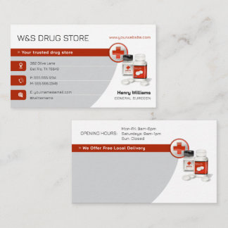 Pharmacy | Drug Store Visitkort