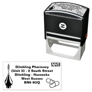 Pharmacy frimärke självfärgande stämpel