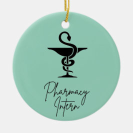 Pharmacy Intern Ceramic Circle Ornament