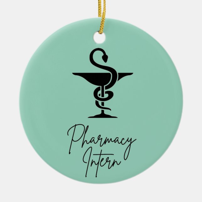 Pharmacy Intern Ceramic Circle Ornament (Framsidan)