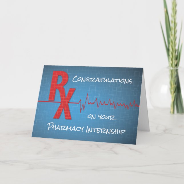 Pharmacy Internship Grattiss, Red RX på Blu Kort (Framsida)
