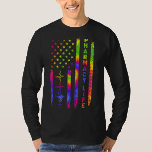 Pharmacy Life Pharmacist American US US Flagga Tie T Shirt