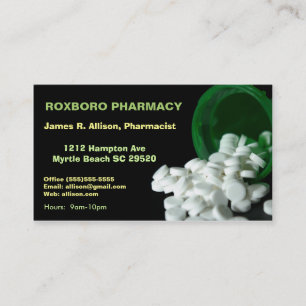 Pharmacy Meds Affärskort Visitkort