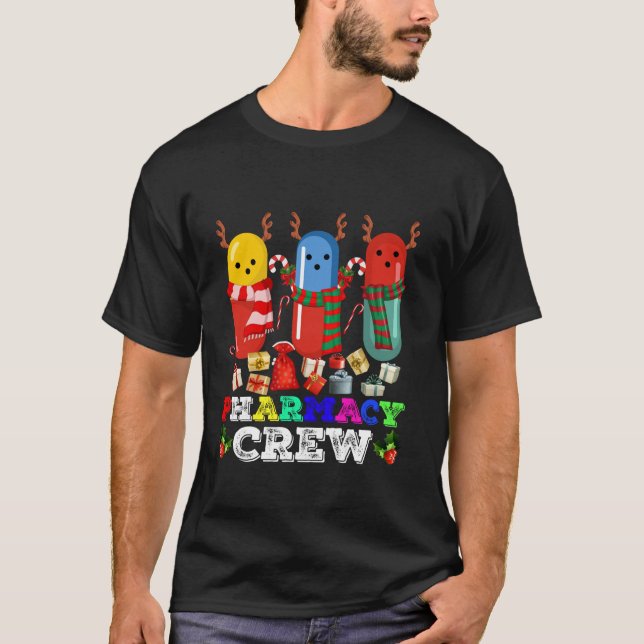 Pharmacy Pill Julafton Ljus Pharmacist Pharmacy Cr T Shirt (Framsida)
