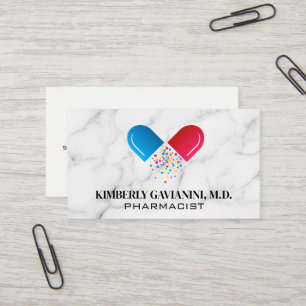 Pharmacy Pill Logotyp   Receptbelagt läkemedel Visitkort