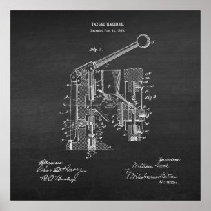 Pharmacy Print #5 Tablet Maskin Patent Poster