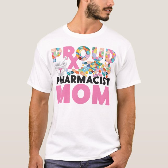 Pharmacy Proud farmaceut Mamma Mamma T Shirt (Framsida)