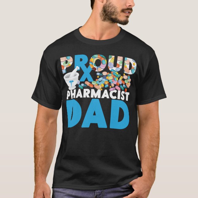 Pharmacy Proud farmaceut Pappa Pappa T Shirt (Framsida)