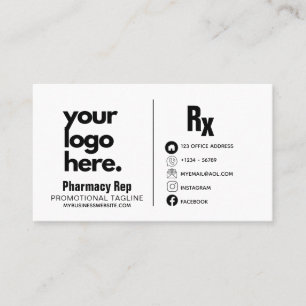 Pharmacy Rep Medical Anpassningsbar Branded Visitkort