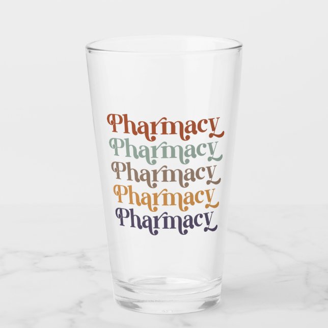 Pharmacy Retro farmaceutisk farmaceut Student Gift Glaskopp (Framsida)