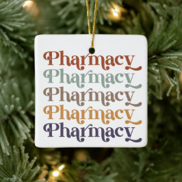Pharmacy Retro farmaceutisk farmaceut Student Gift Julgransprydnad Keramik