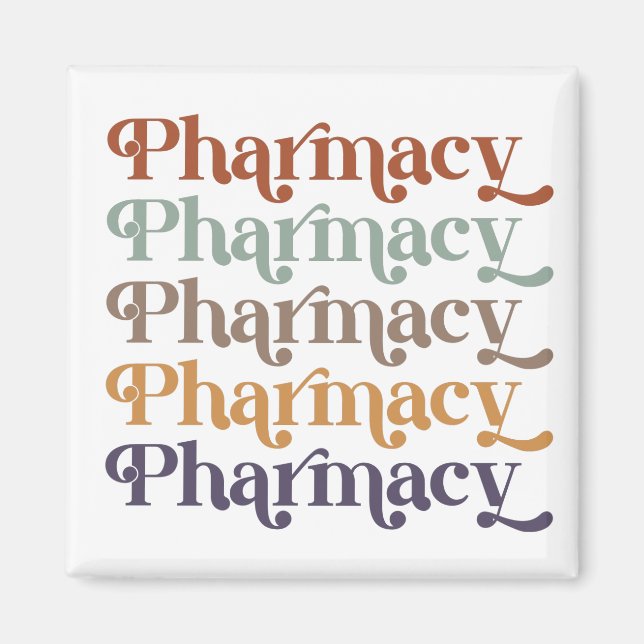 Pharmacy Retro farmaceutisk farmaceut Student Gift Magnet (Framsidan)