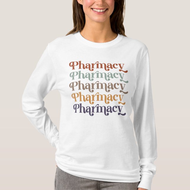 Pharmacy Retro farmaceutisk farmaceut Student Gift T Shirt (Framsida)