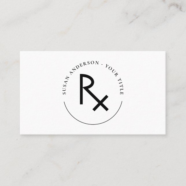 Pharmacy RX-Affärskort Visitkort (Framsida)