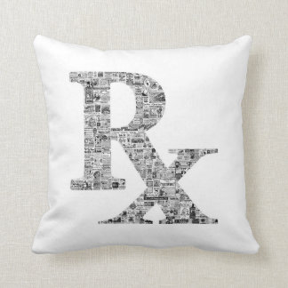 Pharmacy Rx Apothecary Mortar och Pestle Icon Kudde