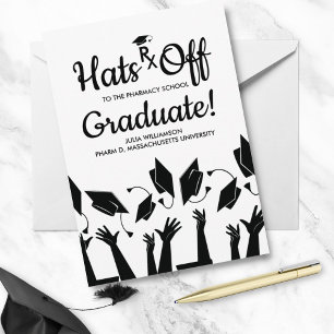 Pharmacy School Rx Grad Photo Studentfest Inbjudningar