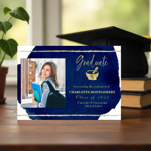 Pharmacy School Studenten annnouncement Photo Inbjudningar