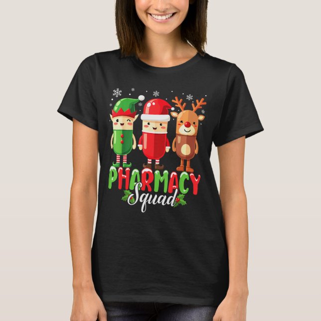 Pharmacy Squad Christmas Costume Funny Lls Pharmac T Shirt (Framsida)