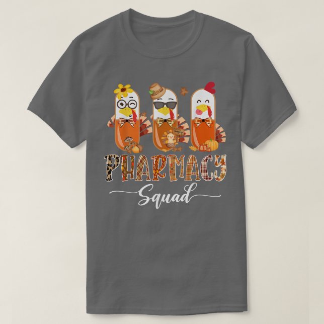 Pharmacy Squad Cute Turkey Pills Farmakoterapeut T T Shirt (Design framsida)