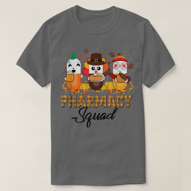 Pharmacy Squad Fall Vibes Autumn Thanksgiving Phar T Shirt (Design framsida)