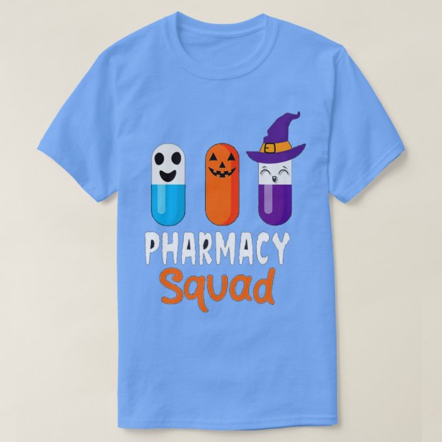 Pharmacy Squad Halloween Pills Costumes T Shirt (Design framsida)