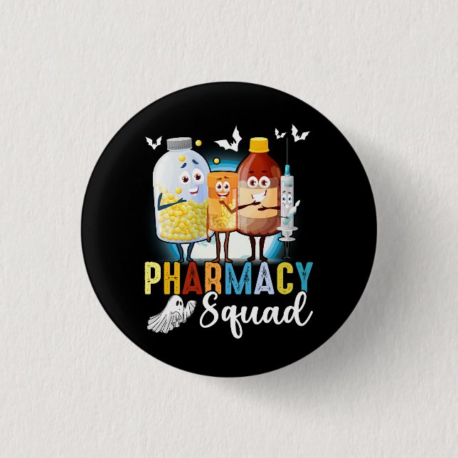 Pharmacy Squad Halloween Pills of Spooky Pharmacis Knapp (Framsida)