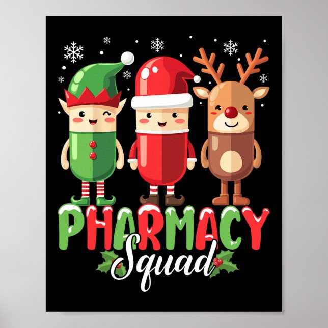Pharmacy Squad jul Costume Funny Pills Pharm Poster (Framsidan)