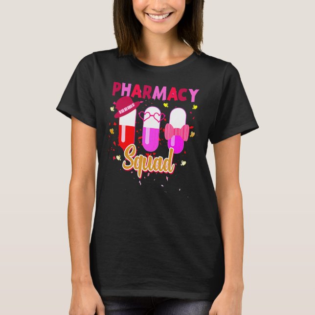 Pharmacy Squad Pharmacist Valentine Day Matching T Shirt (Framsida)