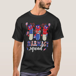 Pharmacy Squad Pills Fireworks Pharmacist 4th of A T Shirt