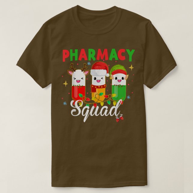 Pharmacy Squad Santa Hat Pharmacist Merry Christma T Shirt (Design framsida)
