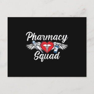 Pharmacy Squad Technician Medicine Tech Pharmaci Vykort
