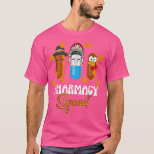 Pharmacy Squad Thanksgiving Thankful Turkey Pharma T Shirt