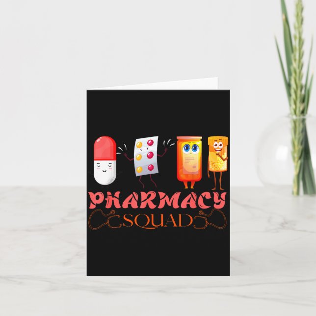 Pharmacy Squad Valentines Cute Lls Pharmacist Phar Kort (Framsida)