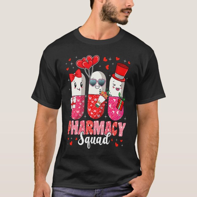 Pharmacy Squad  Valentine's Day Pharmacist Technic T Shirt (Framsida)