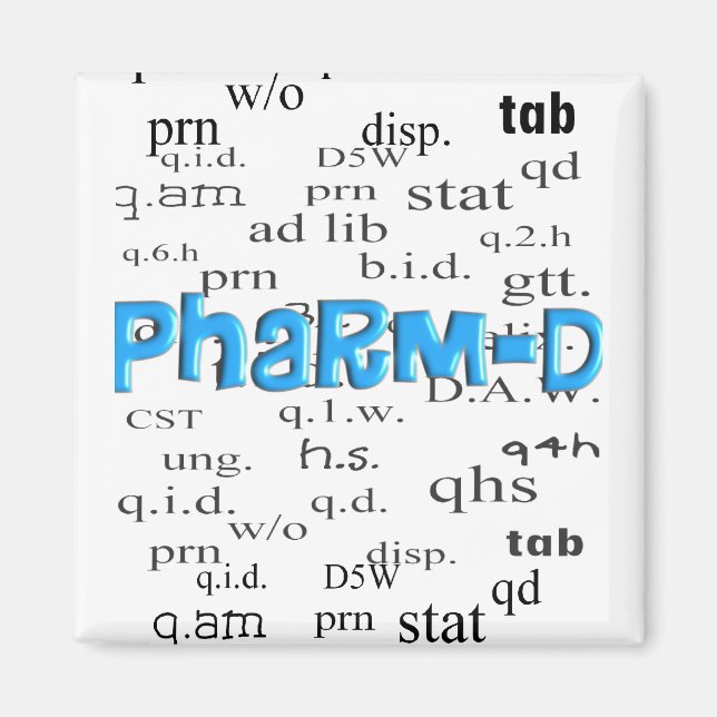 Pharmacy Student Pharm-D-presenter Magnet (Framsidan)