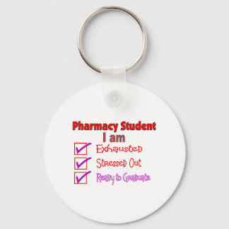 Pharmacy Student "Stressat, Exhausted" Gifts Nyckelring