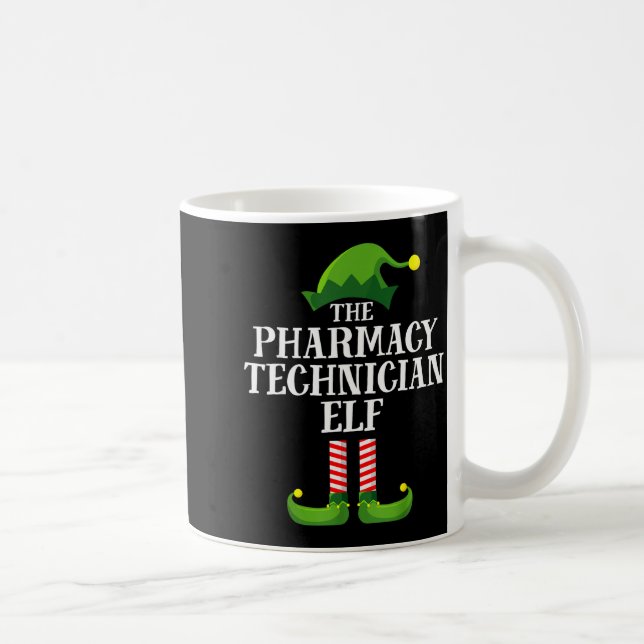 Pharmacy Tech Elf Matching Family Group Christmas  Kaffemugg (Höger)