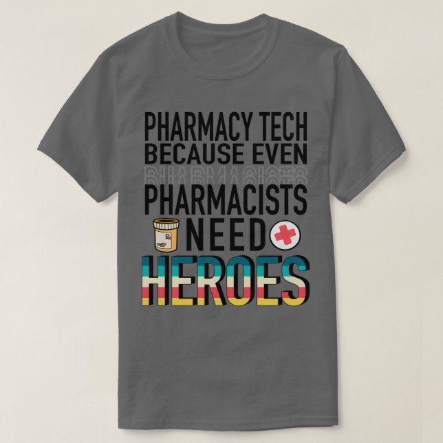 Pharmacy Tech för att till och med farmaceuter beh T Shirt (Design framsida)