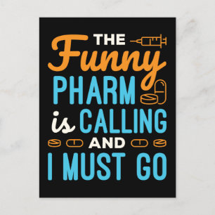 Pharmacy Tech Funny Pharm ringer Vykort