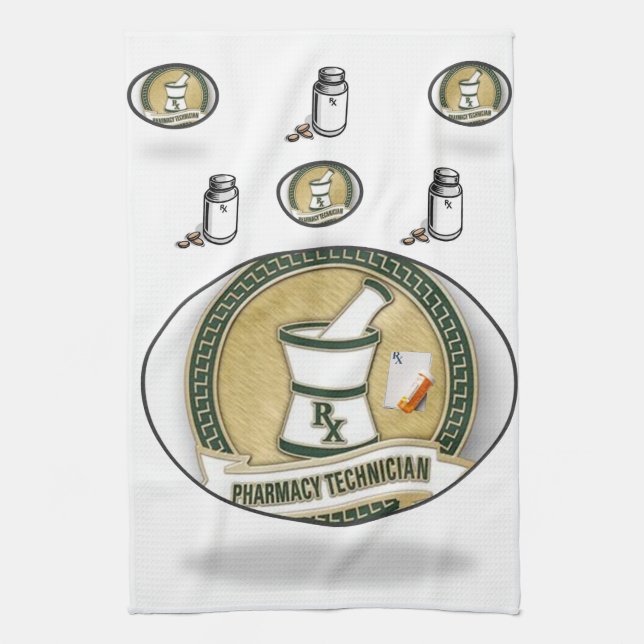 Pharmacy Tech Kitchen Hand Towel Kökshandduk (Vertikal)