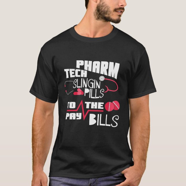 Pharmacy Tech Pharm Technician Shirt Rx Studenten T (Framsida)