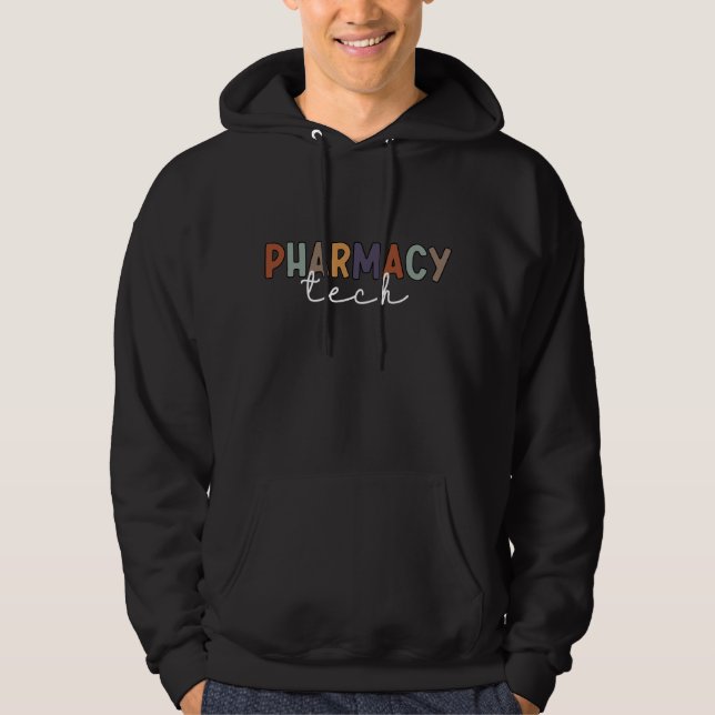 Pharmacy Tech Retro Pharmacy Technician Hoodie (Framsida)