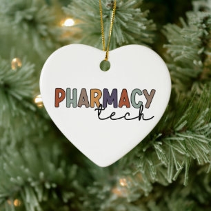Pharmacy Tech Retro Pharmacy Technician Julgransprydnad Keramik